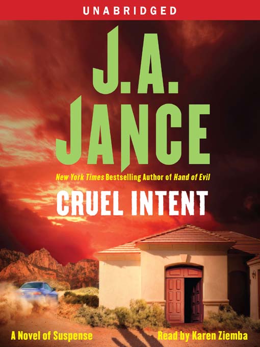 Title details for Cruel Intent by J.A. Jance - Wait list